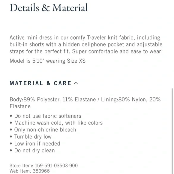 A&F Traveler Mini Dress - Picture 10 of 10